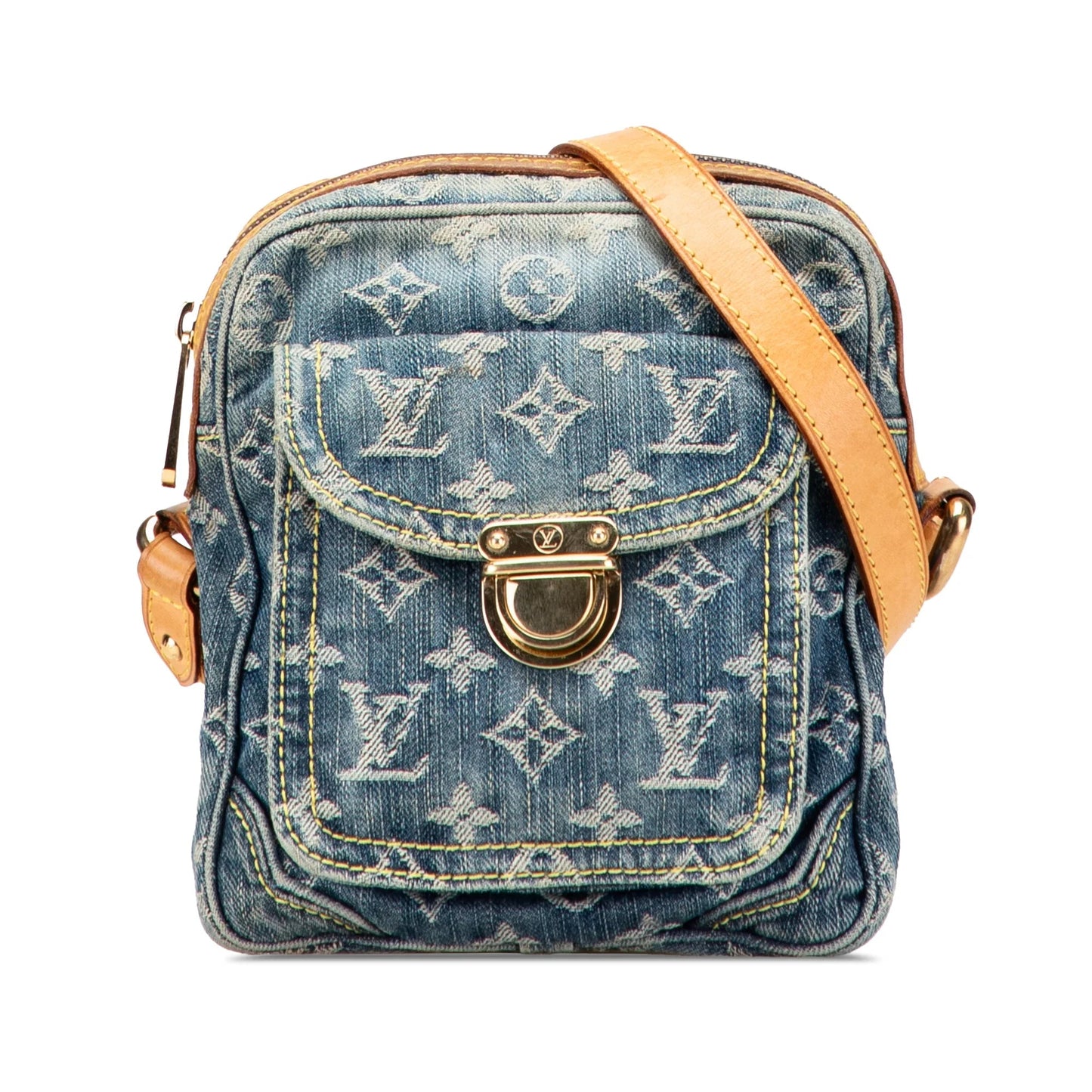Blue Louis Vuitton Monogram Denim Camera Bag