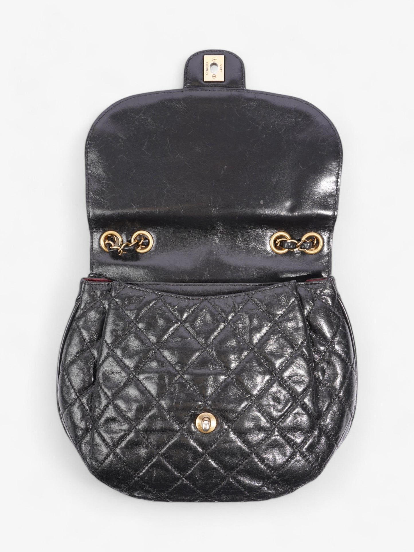 Chanel Dubai Black Calfskin Leather Medium