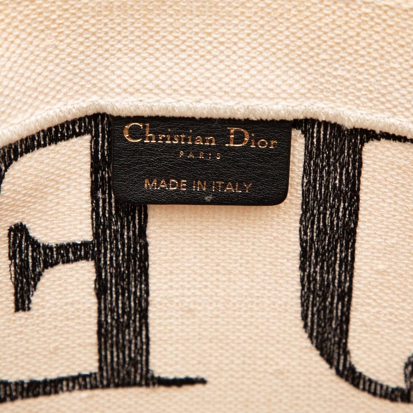 White Dior DiorAmour Large Embroidered Canvas Je T aime Book Tote