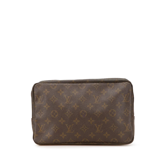 Brown Louis Vuitton Monogram Trousse Toilette 28 Clutch Bag
