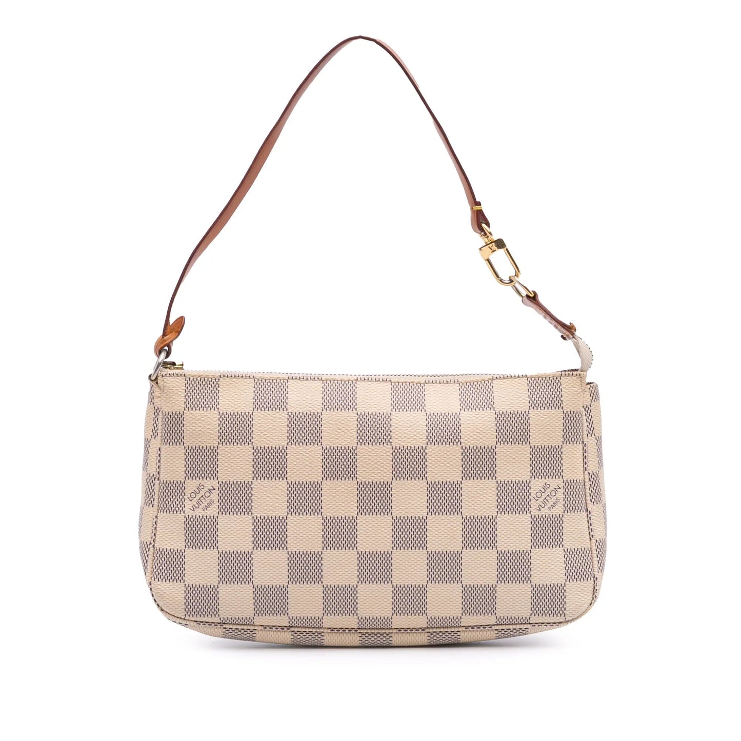 White Louis Vuitton Damier Azur Pochette Accessoires Shoulder Bag
