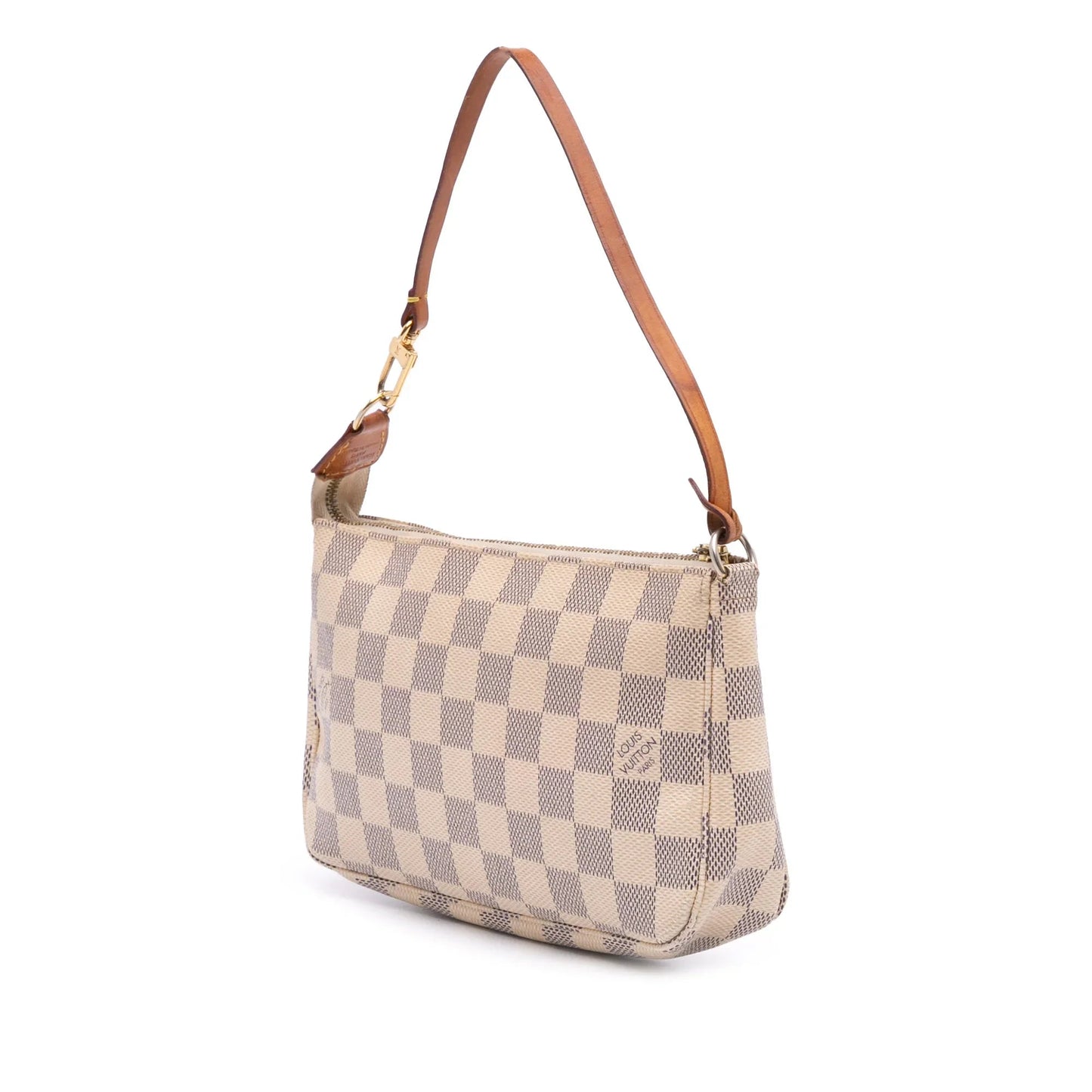 White Louis Vuitton Damier Azur Pochette Accessoires Shoulder Bag