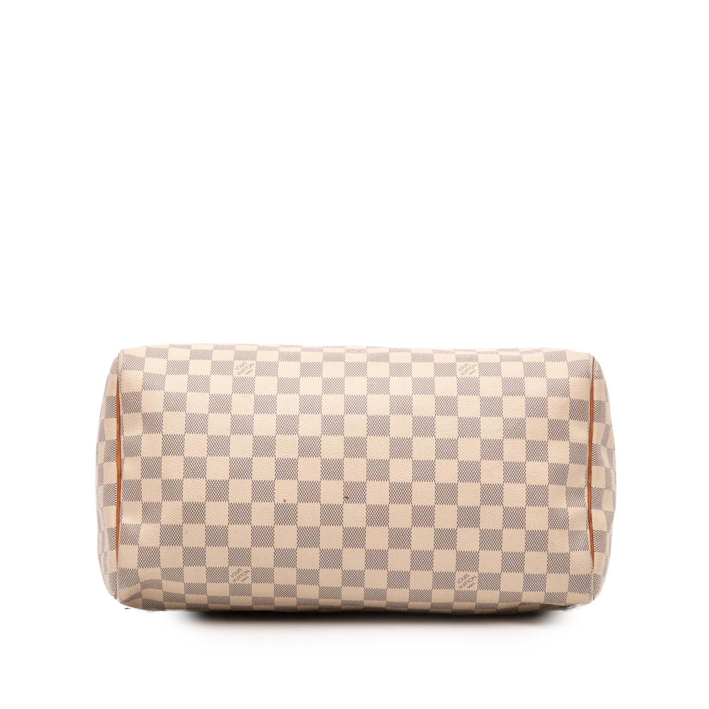 White Louis Vuitton Damier Azur Speedy 35 Boston Bag