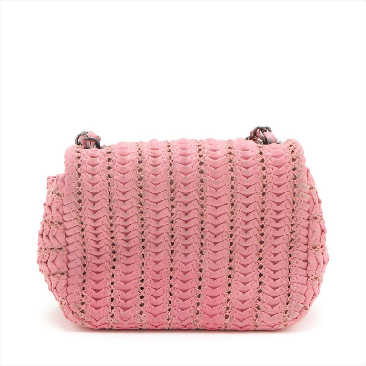 Chanel Pink Paris Seoul Mini Crochet Lambskin Flap Bag