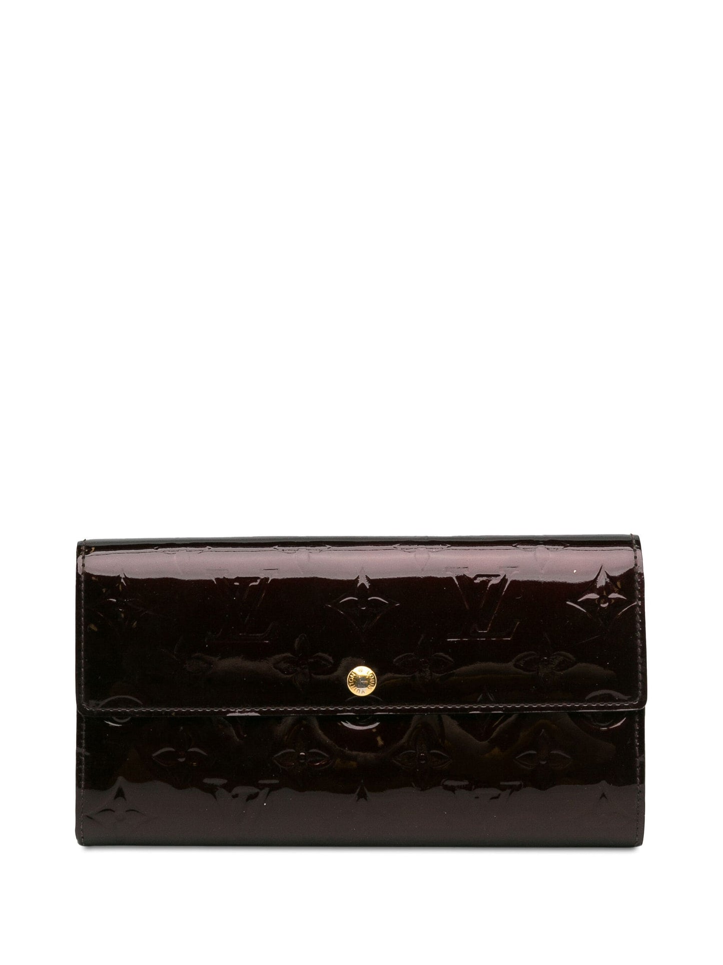 LOUIS VUITTON MONOGRAM VERNIS SARAH WALLET IN AMARANTE