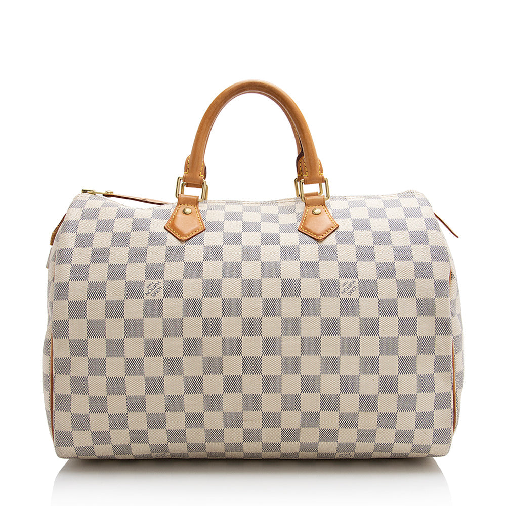 Louis Vuitton Damier Azur Speedy 35 Satchel (SHF-21907)