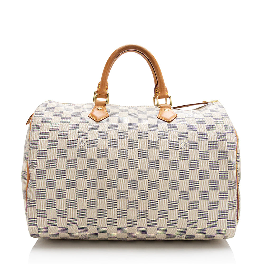 Louis Vuitton Damier Azur Speedy 35 Satchel (SHF-21907)