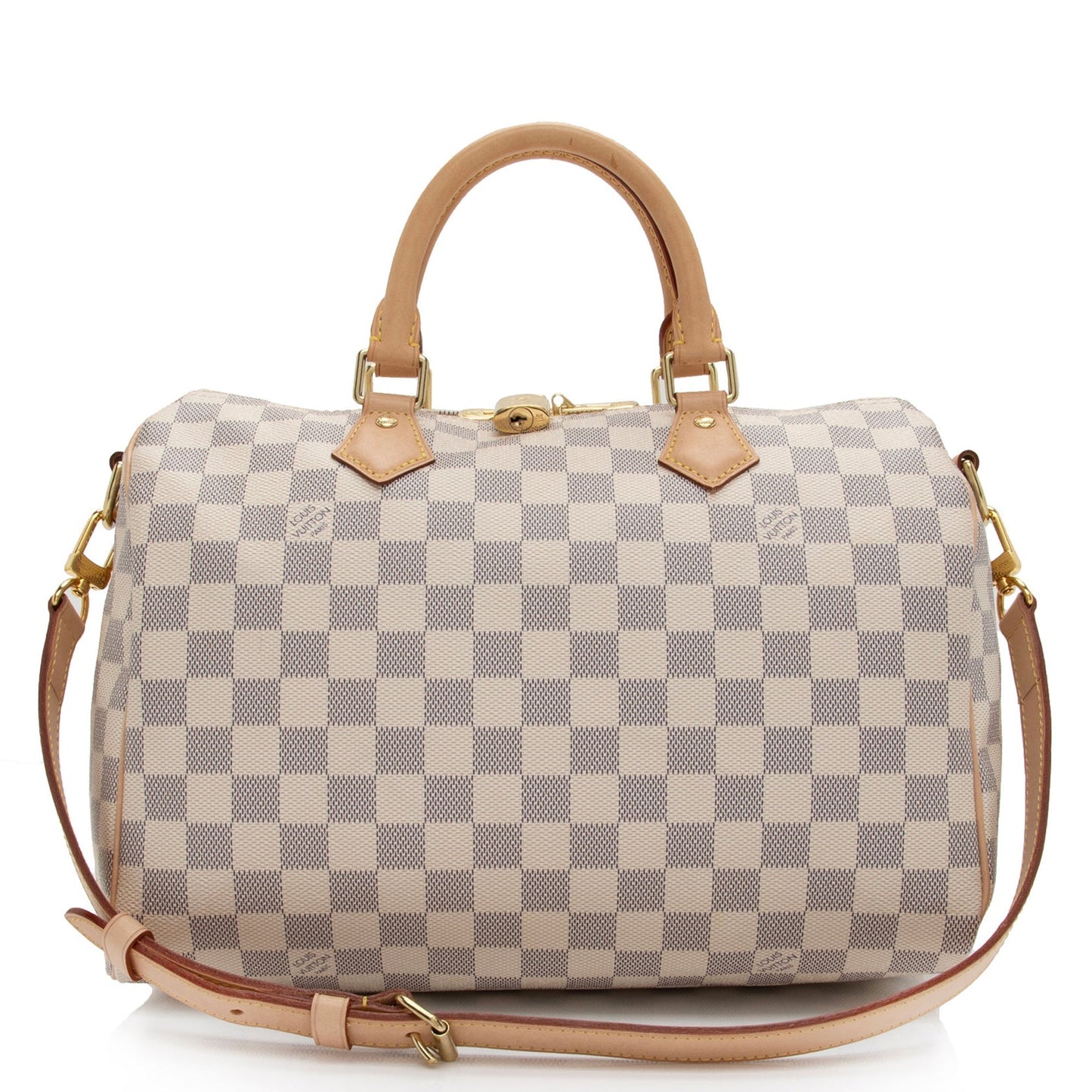 Louis Vuitton Damier Azur Speedy Bandouliere 30 Satchel (SHF-es0MQN)