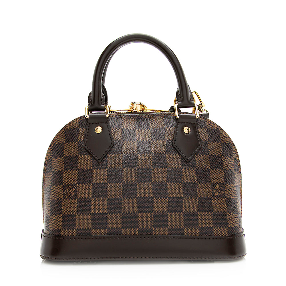 Louis Vuitton Damier Ebene Alma BB Satchel (SHF-20611)