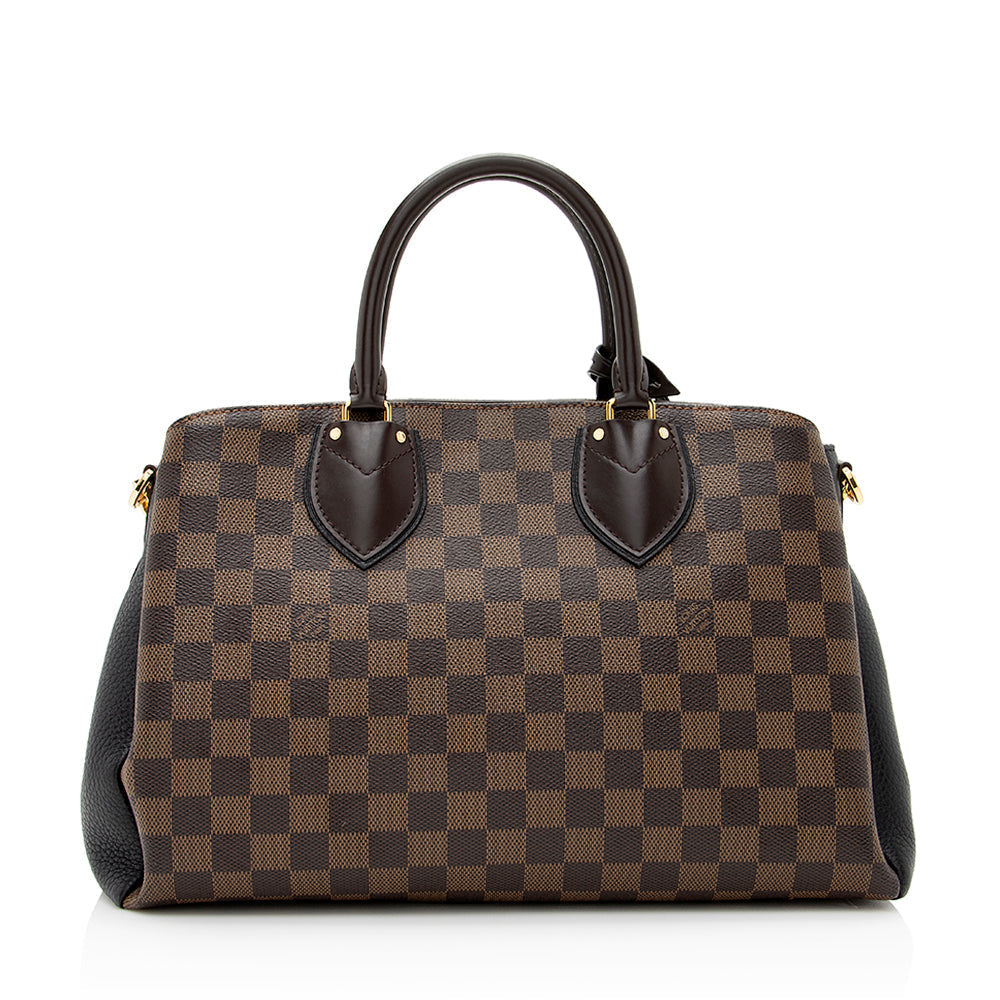 Louis Vuitton Damier Ebene Cuir Taurillon Normandy Satchel (SHF-21186)