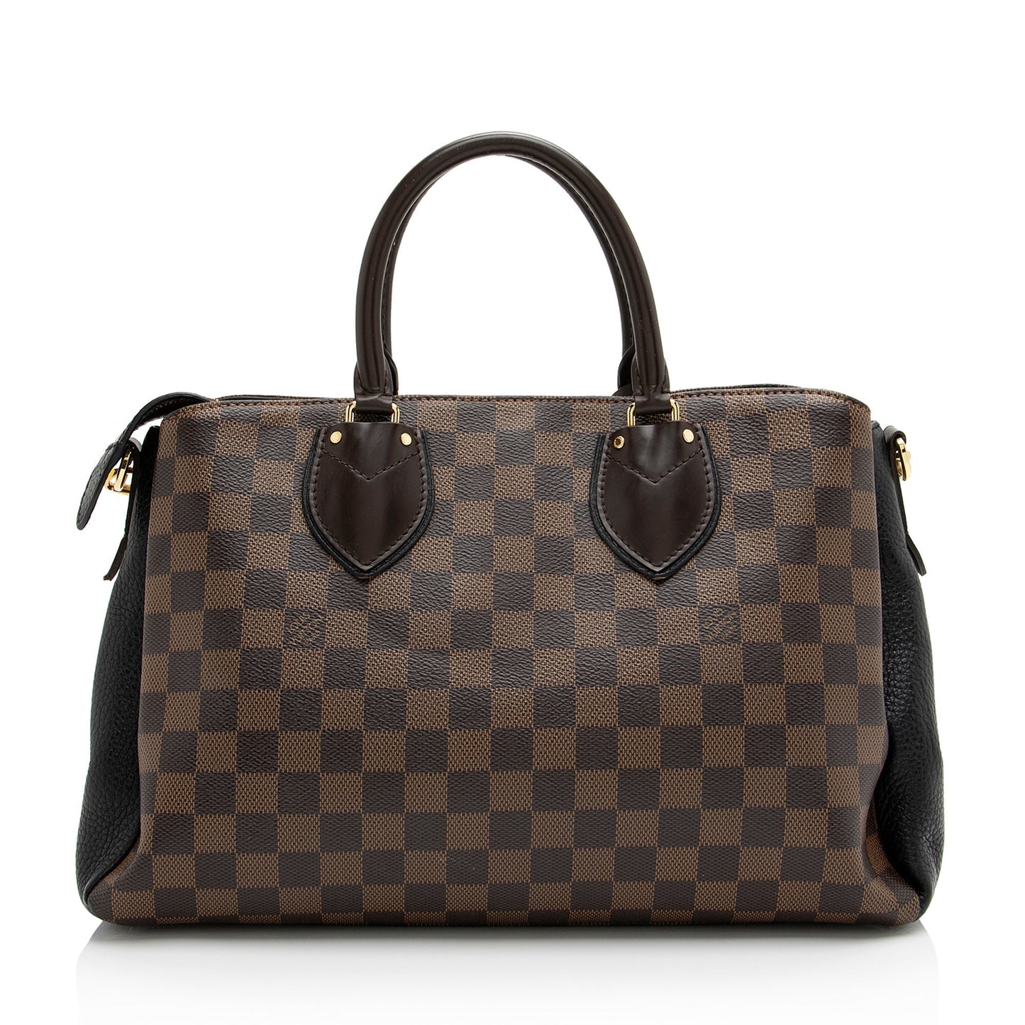 Louis Vuitton Damier Ebene Cuir Taurillon Normandy Satchel (SHF-23318)