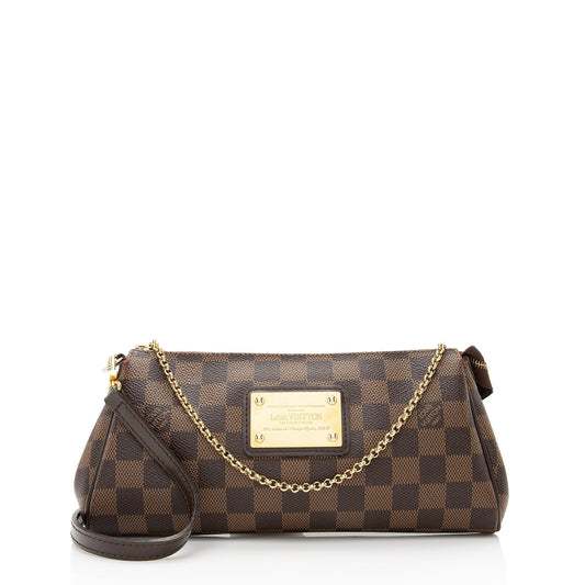 Louis Vuitton Damier Ebene Eva Clutch (SHF-22505)