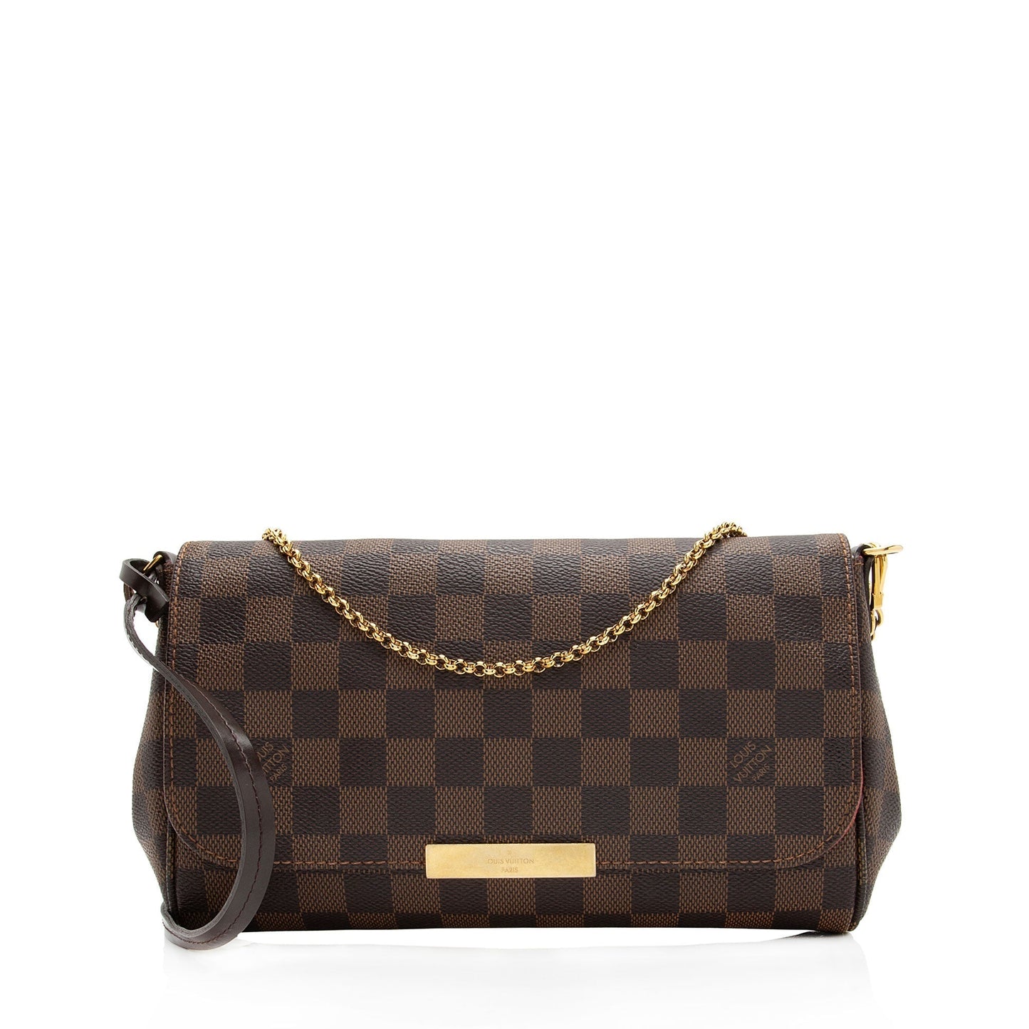 Louis Vuitton Damier Ebene Favorite MM Shoulder Bag (SHF-0DWjUf)