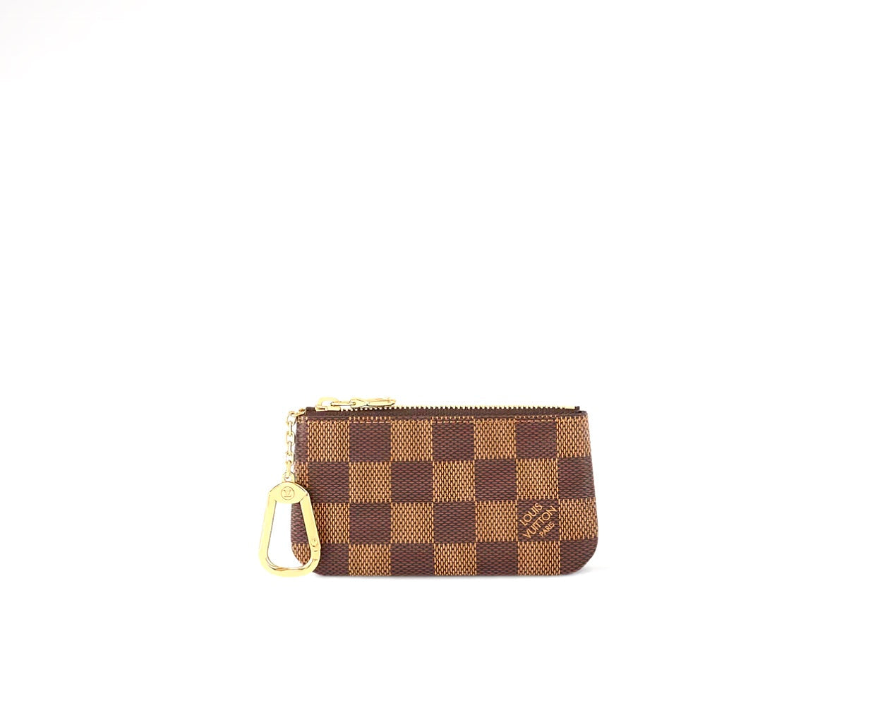 LOUIS VUITTON EBENE DAMIER KEY COIN POUCH
