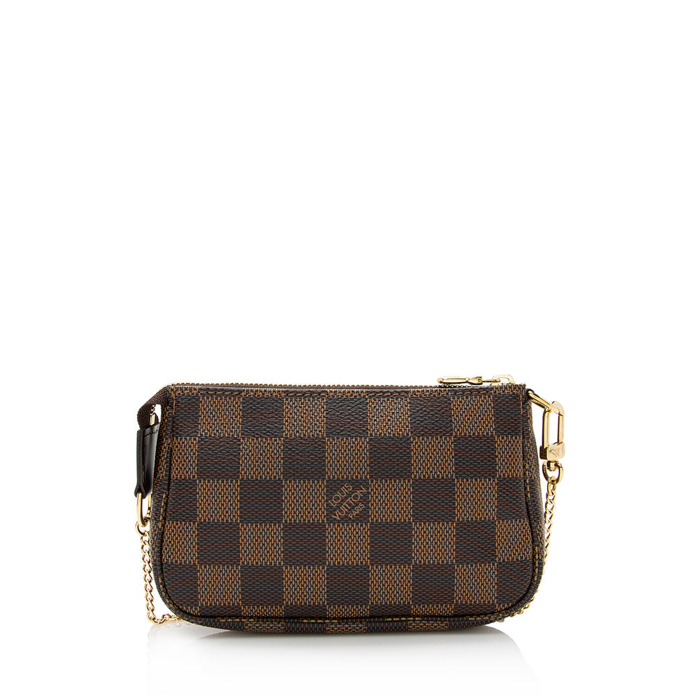 Louis Vuitton Damier Ebene Mini Pochette Accessoires (SHF-21962)