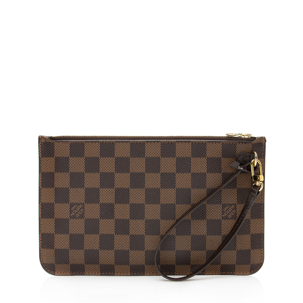 Louis Vuitton Damier Ebene Neverfull MM Pochette (SHF-20138)