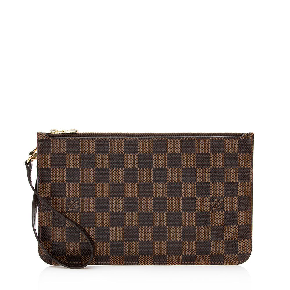 Louis Vuitton Damier Ebene Neverfull MM Pochette (SHF-20138)