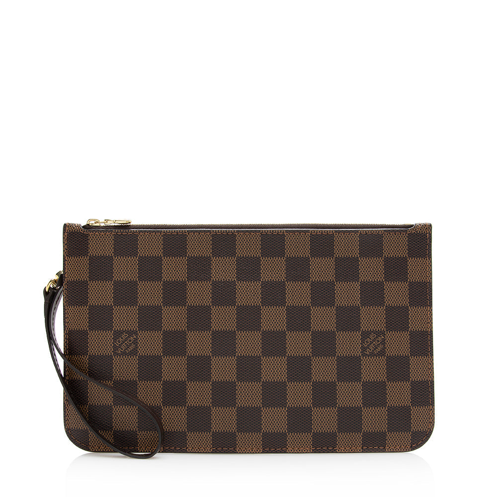 Louis Vuitton Damier Ebene Neverfull MM Pochette (SHF-20876)