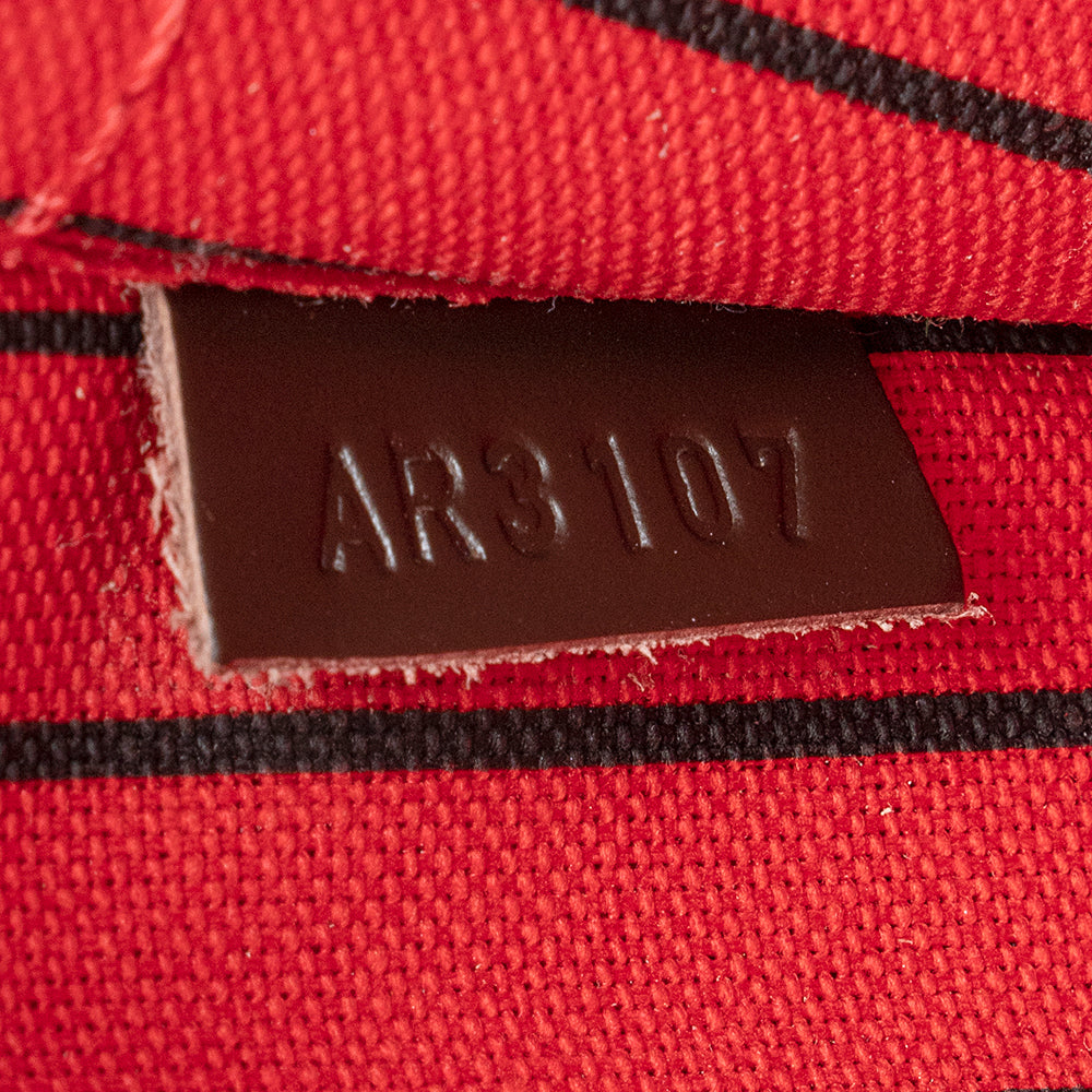Louis Vuitton Damier Ebene Neverfull MM Pochette (SHF-21966)