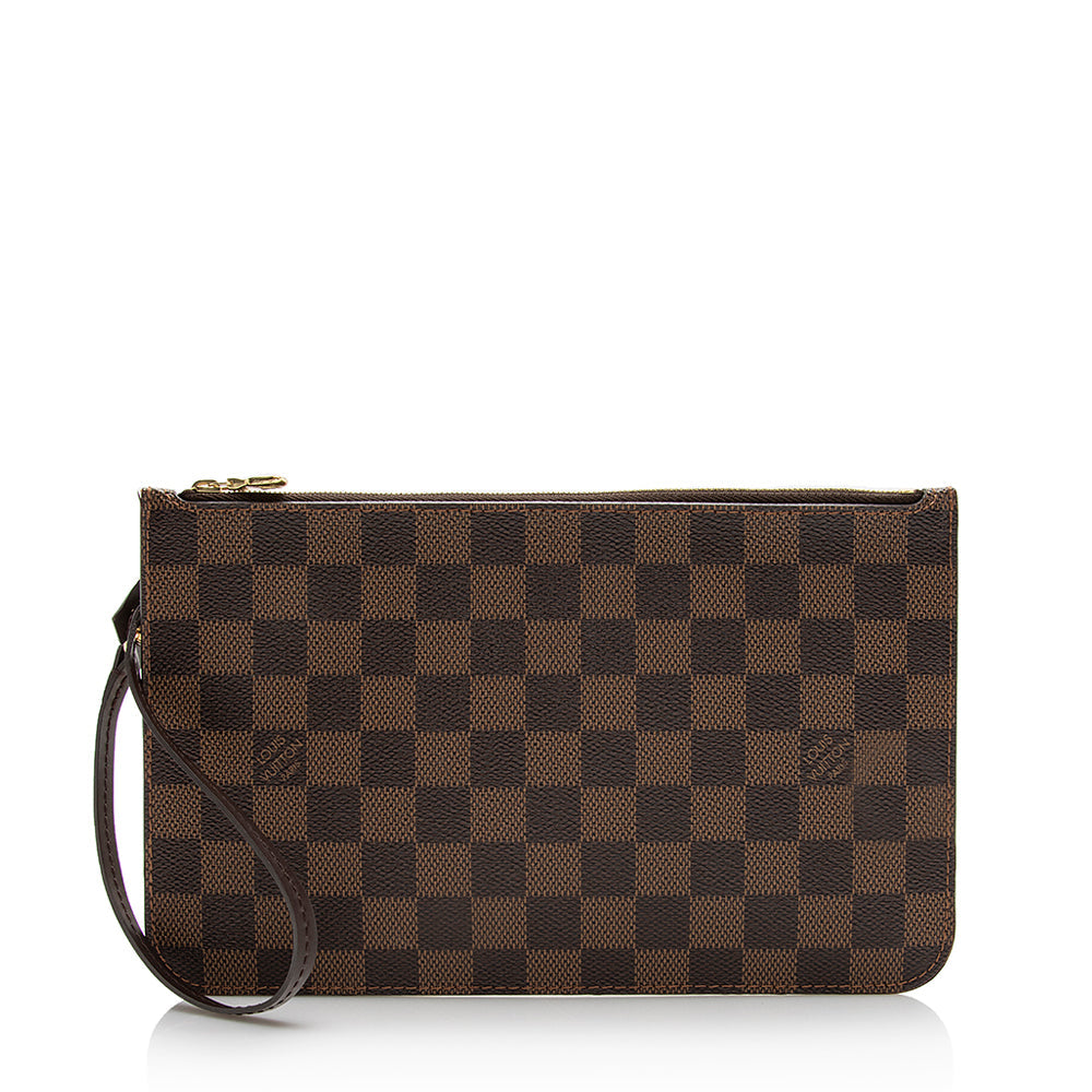 Louis Vuitton Damier Ebene Neverfull MM Pochette (SHF-21966)