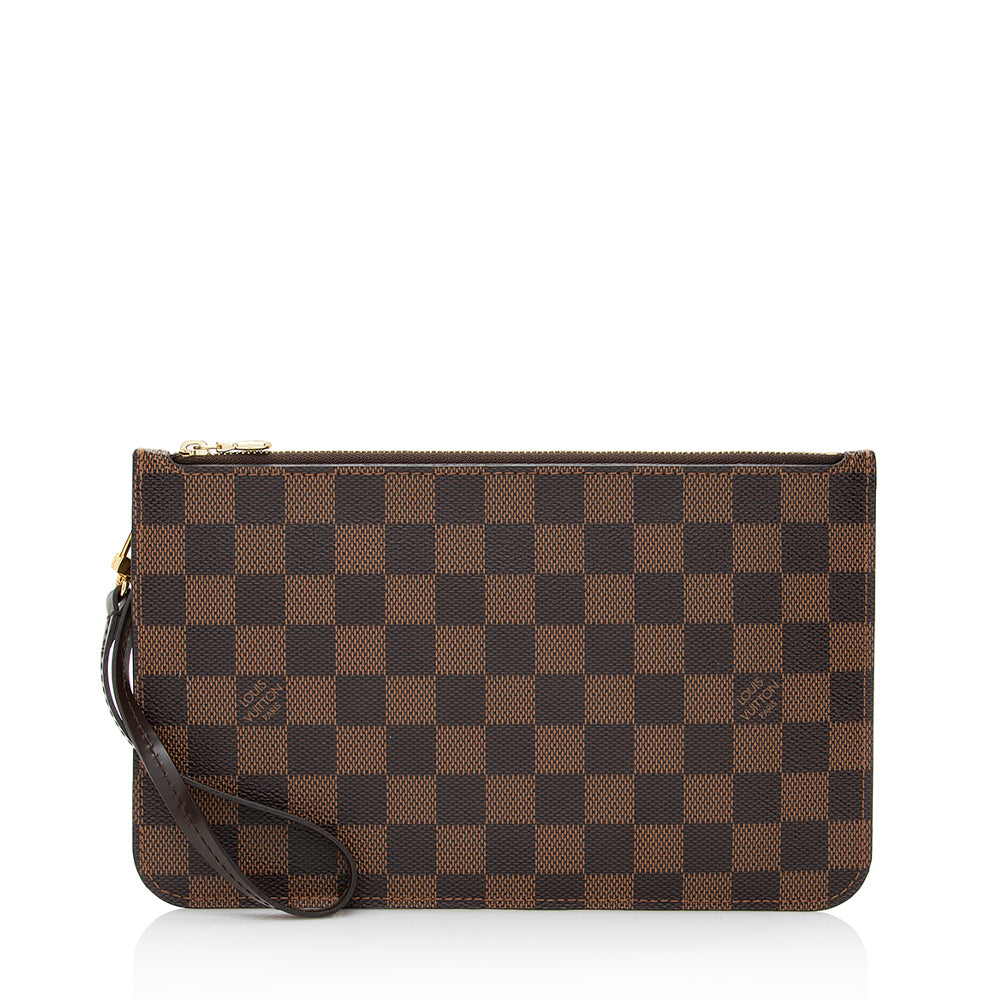 Louis Vuitton Damier Ebene Neverfull MM Pochette (SHF-22053)
