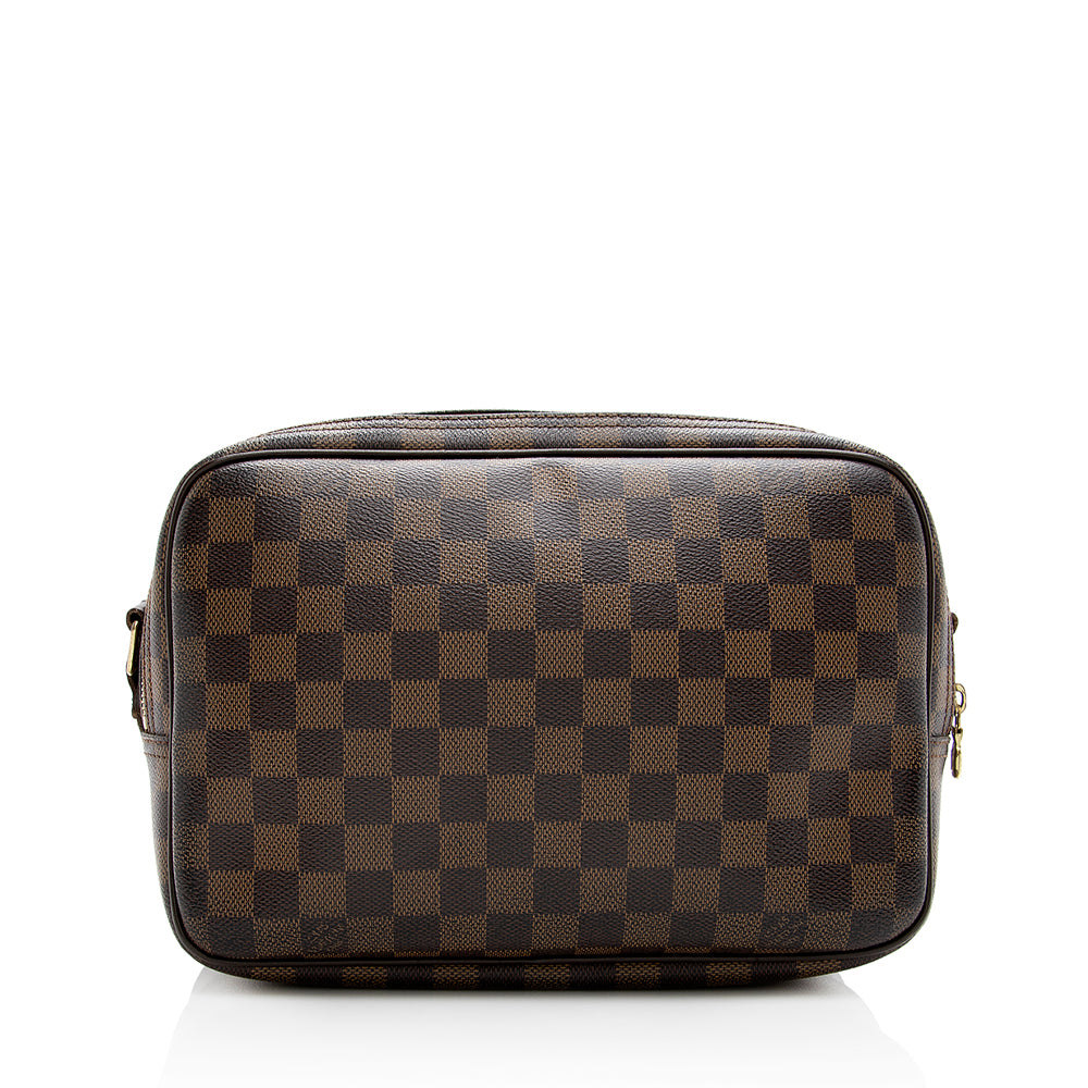 Louis Vuitton Damier Ebene Reporter PM Messenger Bag (SHF-18896)