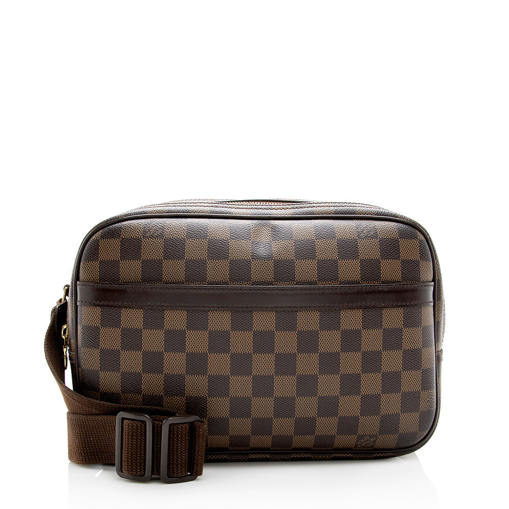 Louis Vuitton Damier Ebene Reporter PM Messenger Bag (SHF-18896)