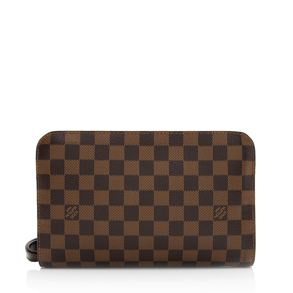 Louis Vuitton Damier Ebene Saint Louis Wristlet Clutch (SHF-20614)