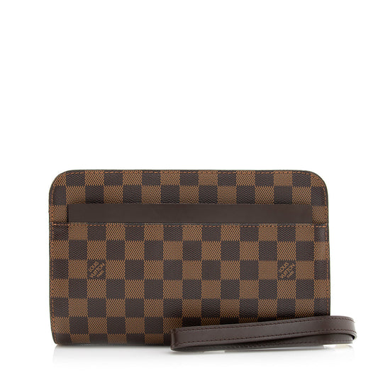 Louis Vuitton Damier Ebene Saint Louis Wristlet Clutch (SHF-20614)