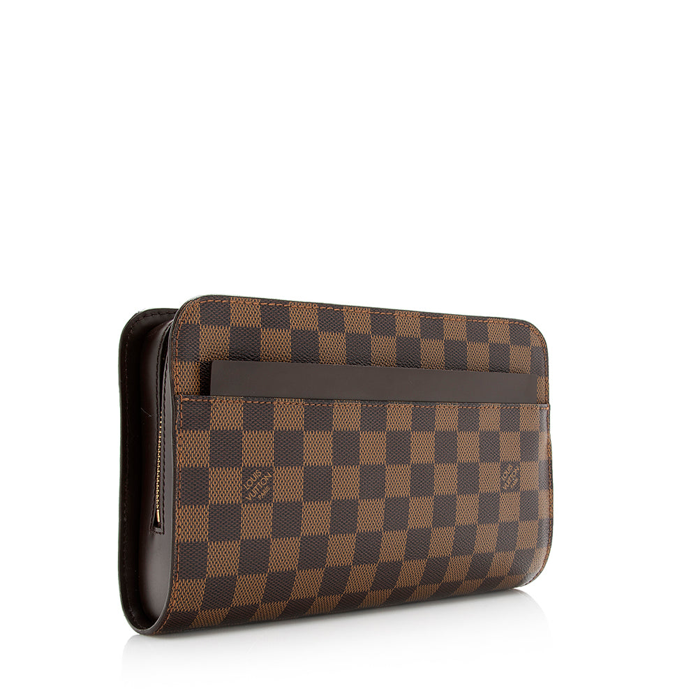 Louis Vuitton Damier Ebene Saint Louis Wristlet Clutch (SHF-20614)