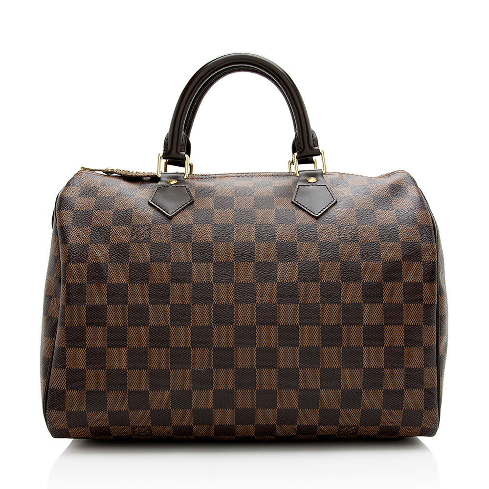 Louis Vuitton Damier Ebene Speedy 30 Satchel (SHF-20976)