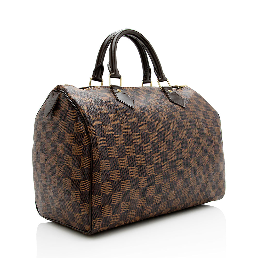 Louis Vuitton Damier Ebene Speedy 30 Satchel (SHF-20976)