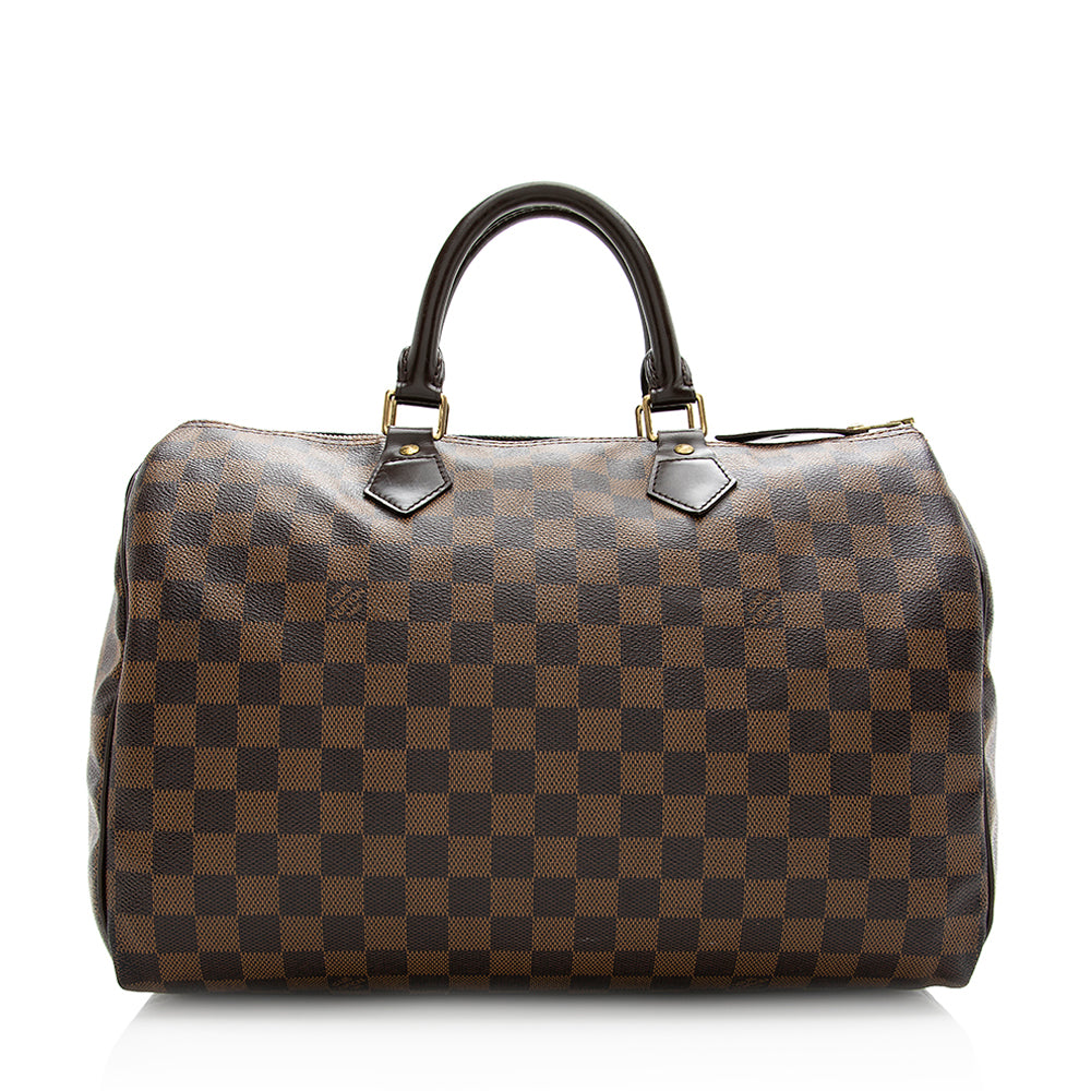Louis Vuitton Damier Ebene Speedy 35 Satchel (SHF-21063)