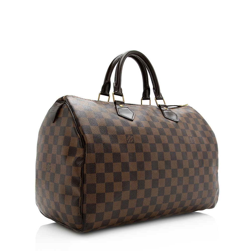 Louis Vuitton Damier Ebene Speedy 35 Satchel (SHF-21063)