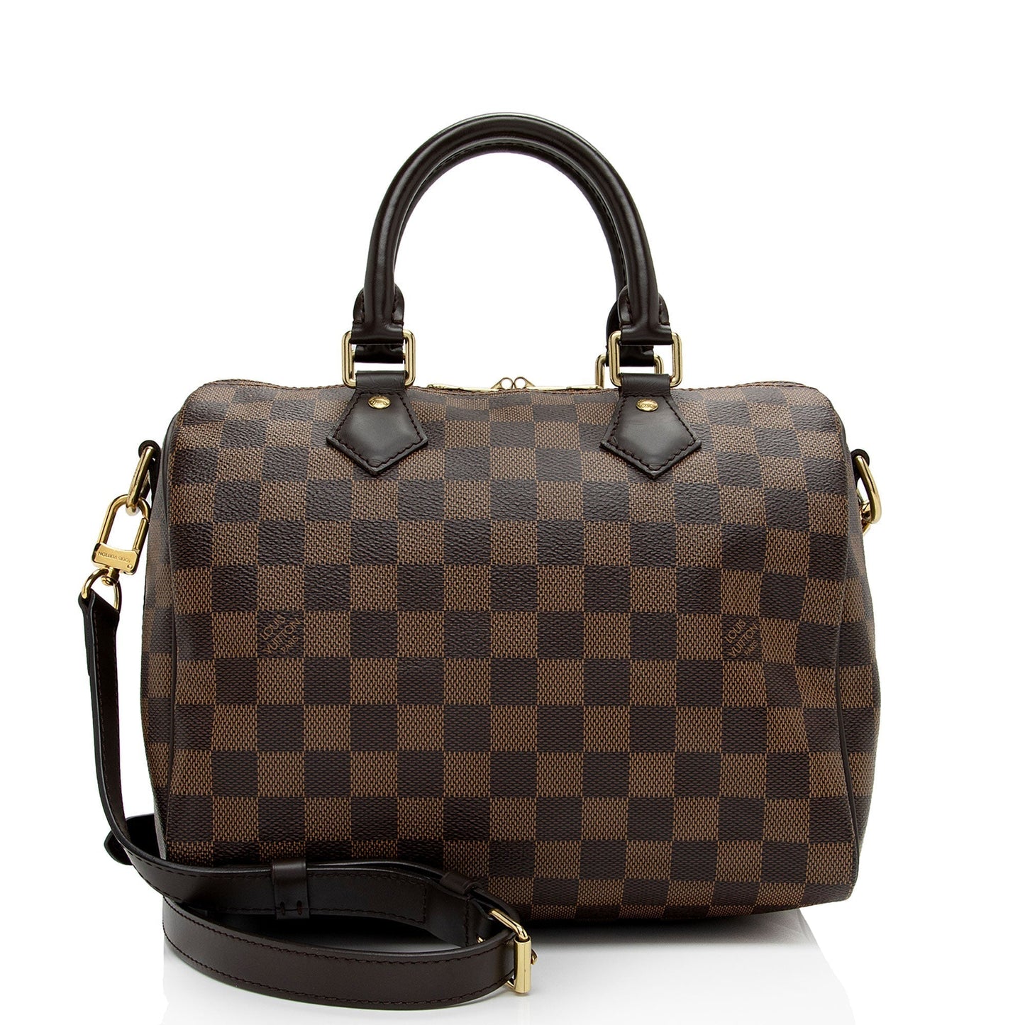 Louis Vuitton Damier Ebene Speedy Bandouliere 25 Satchel (SHF-El704A)