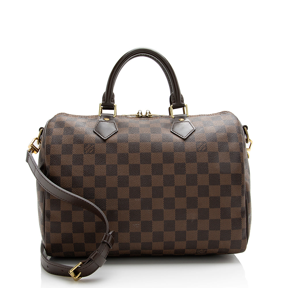 Louis Vuitton Damier Ebene Speedy Bandouliere 30 Satchel (SHF-21943)