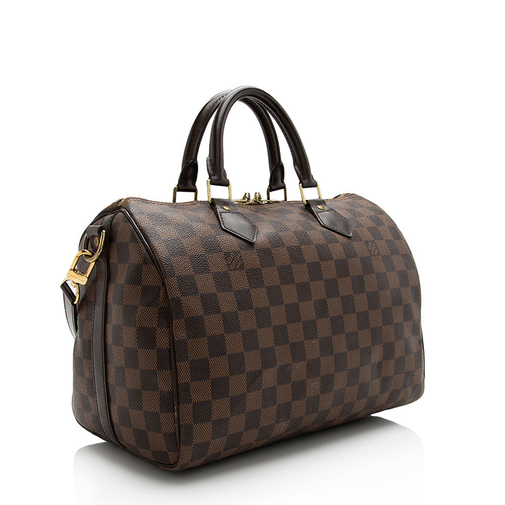 Louis Vuitton Damier Ebene Speedy Bandouliere 30 Satchel (SHF-21943)