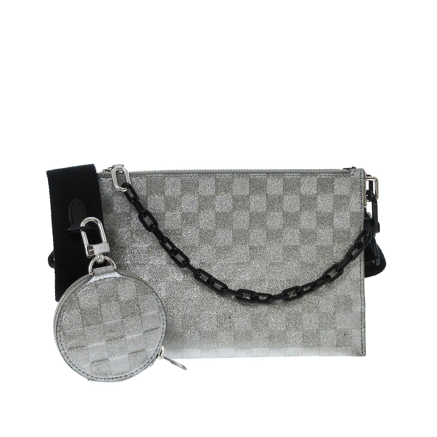 Louis Vuitton Damier Glitter Taurillon In The Loop Trio Pouch (SHG-x6woM7)