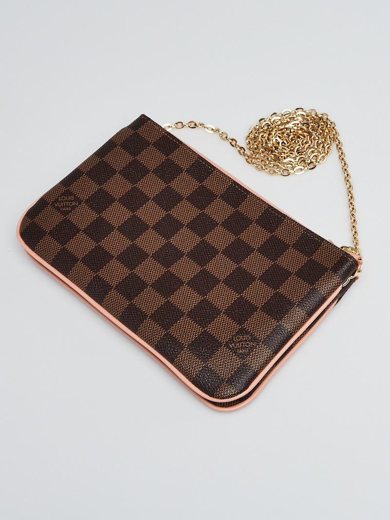Louis Vuitton DAMIER EBÃNE Double Zip Pochette