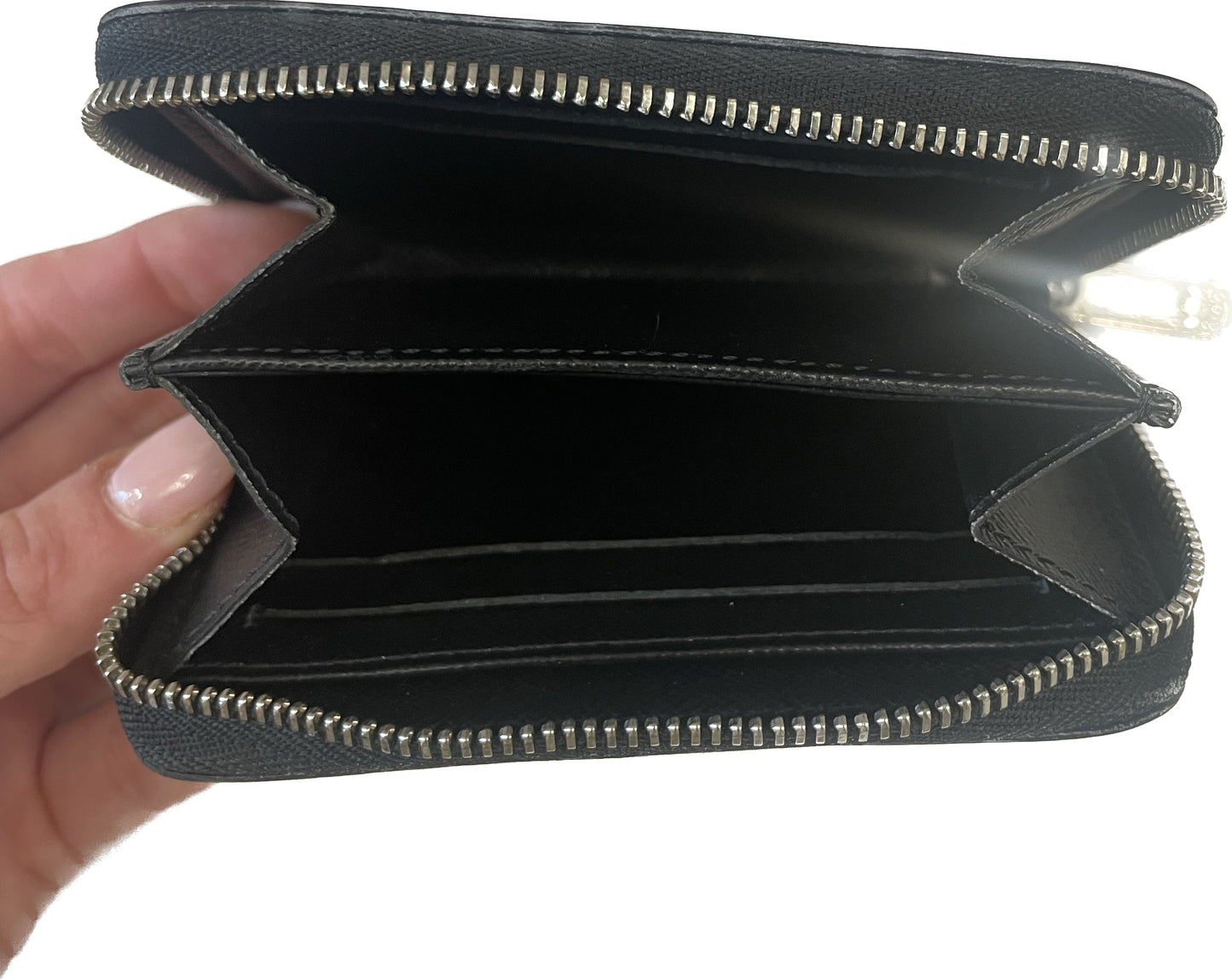 LOUIS VUITTON EPI LEATHER SMALL ZIPPY WALLET NOIR