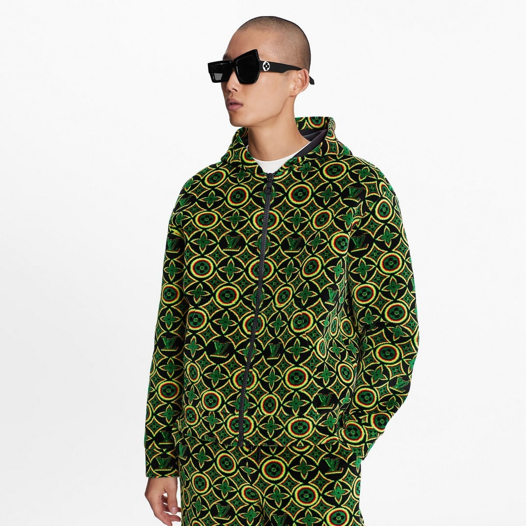 LOUIS VUITTON JAMAICAN FLOWER ZIP HOODED JACKET VIRGIL ABLOH