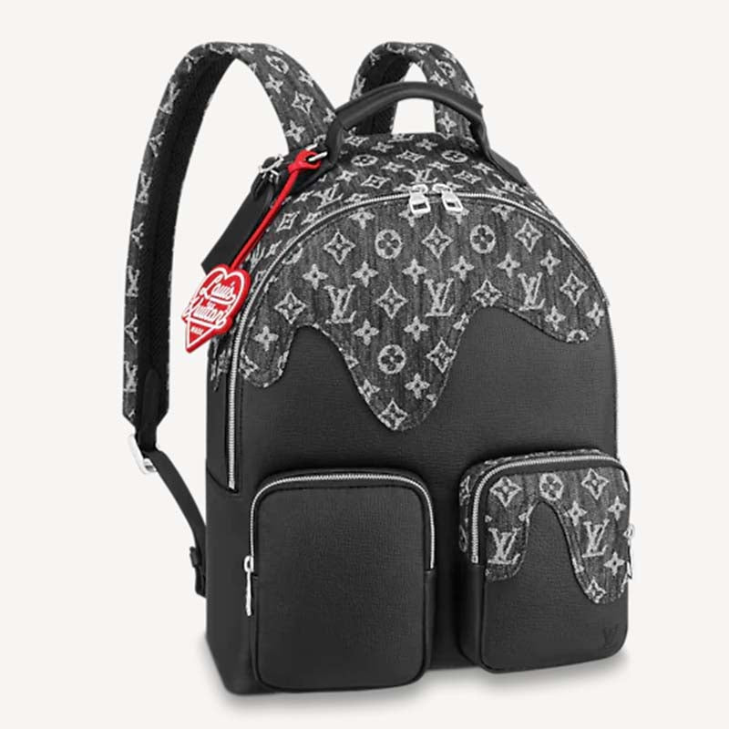 Louis Vuitton LV Unisex Backpack Multipocket Black Monogram Taurillon Cowhide Leather