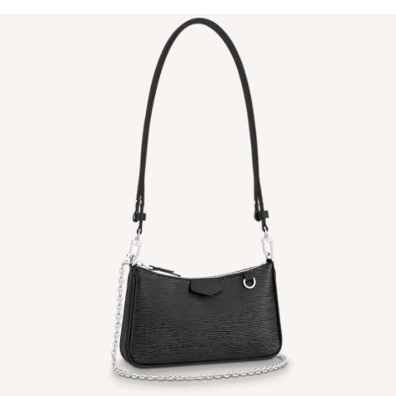 Louis Vuitton LV Women Easy Pouch On Strap Epi Embossed Supple Grained Cowhide Leather Clutch