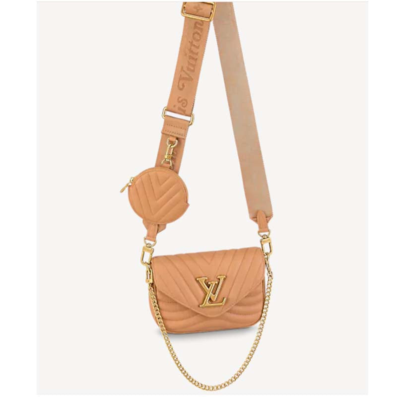 Louis Vuitton LV Women New Wave Multi-Pochette Brown Smooth Cowhide Leather Clutch
