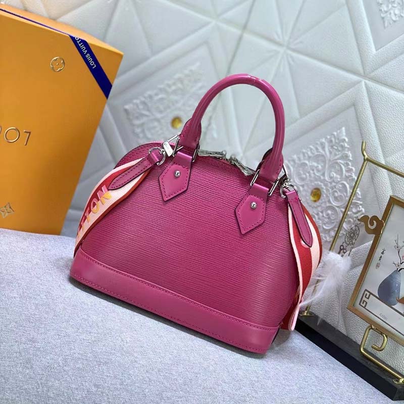 Louis Vuitton LV Women Alma BB Handbag Pink Epi Grained Cowhide Leather