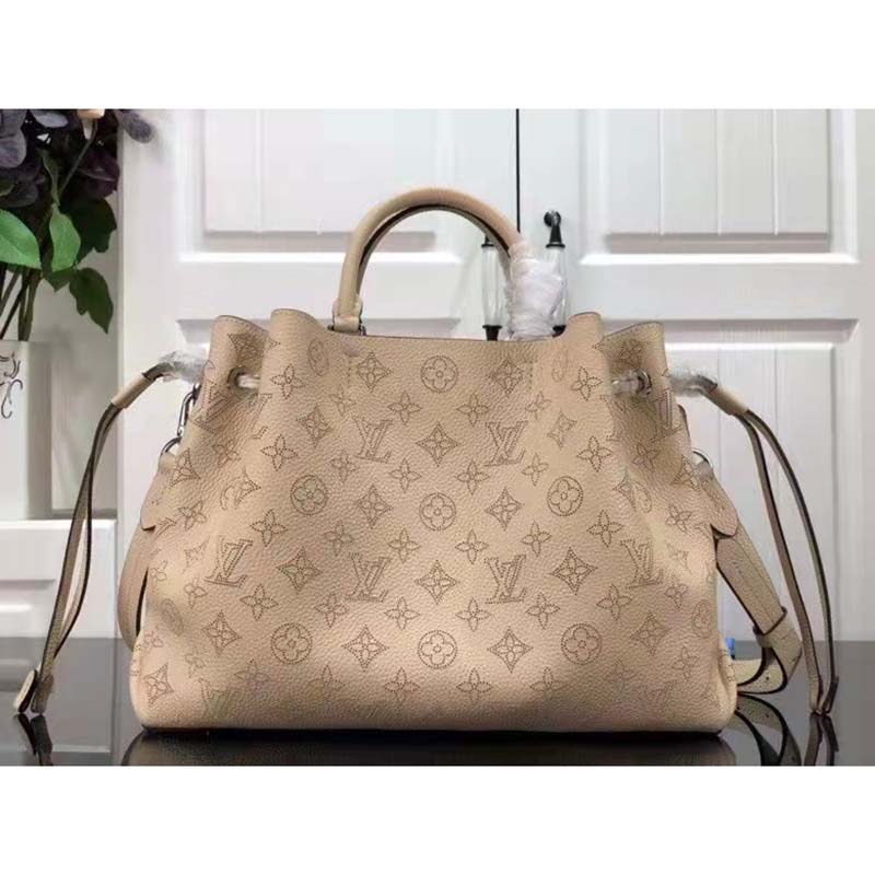 Louis Vuitton LV Women Bella Tote Crème Beige Mahina Perforated Calfskin Calf