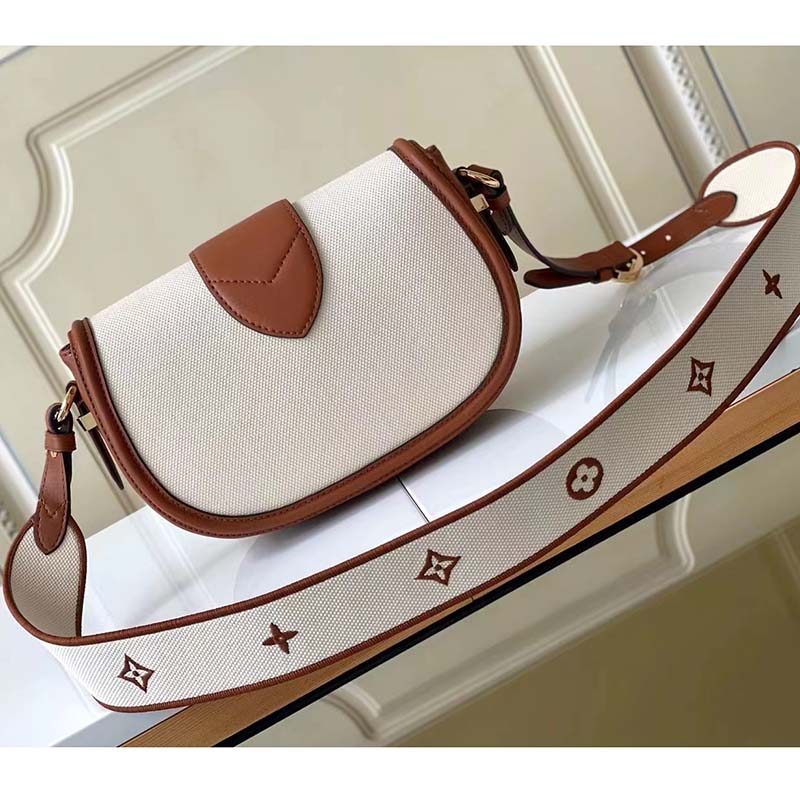 Louis Vuitton LV Women Pont 9 Soft MM Handbag Caramel Brown Canvas Cowhide