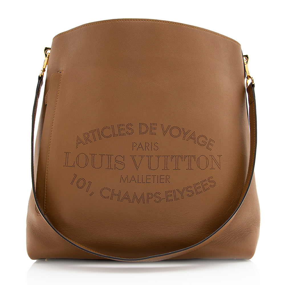 Louis Vuitton Leather Noisette Parnassea Bagatelle Shoulder Bag (SHF-20732)