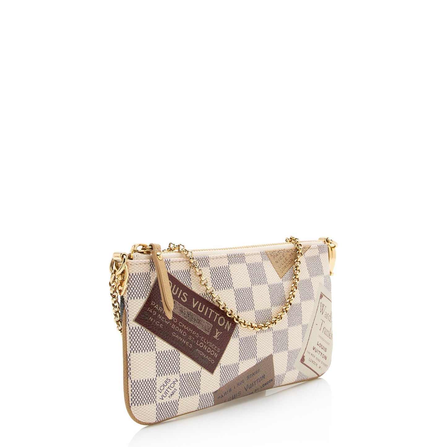 Louis Vuitton Limited Edition Damier Ebene Trunks & Bags Milla MM Pochette Accessoires (SHF-23336)