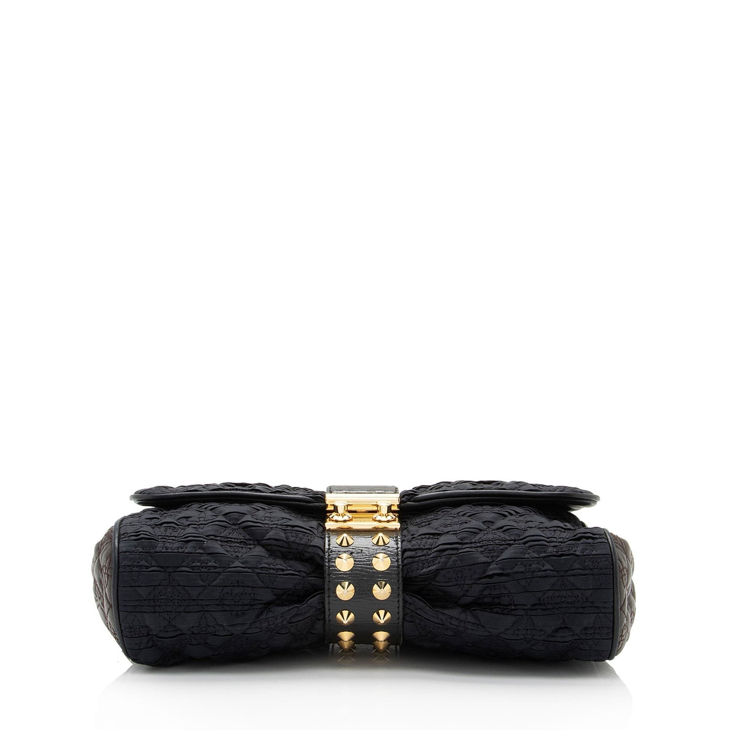 Louis Vuitton Limited Edition Monogram Satin Leather Coquette Pochette Clutch (SHF-jITFo4)
